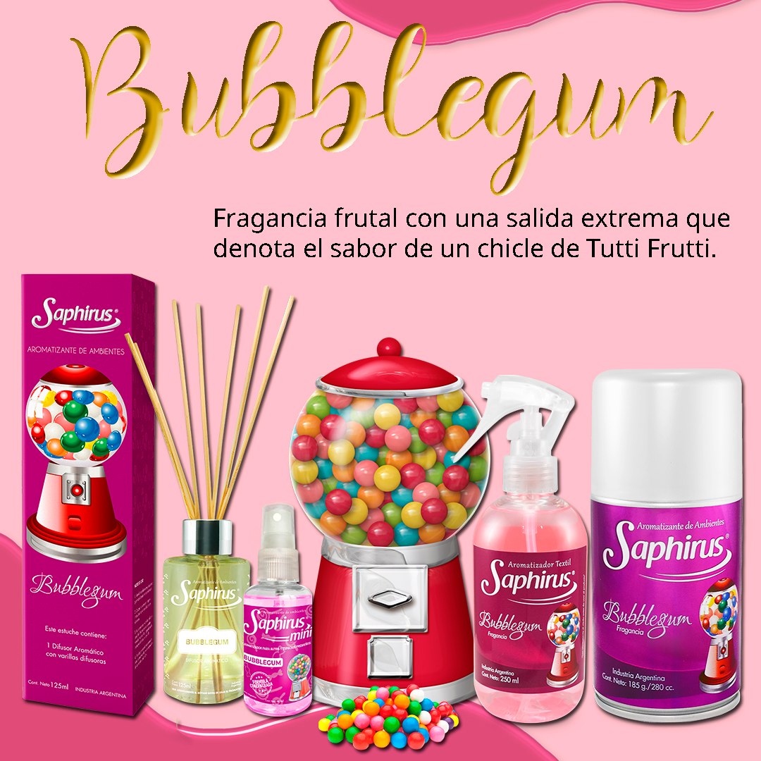 Productos Saphirus fragancia Bubblegum
