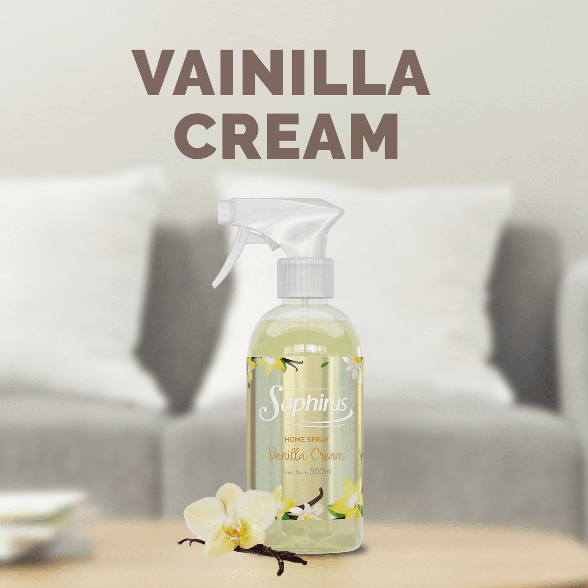 Saphirus Home Spray Vainilla Cream